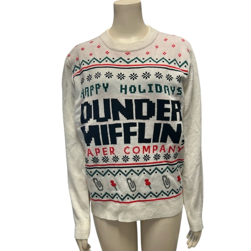 The Office Dunder‎ Mifflin Ugly Christmas Sweater Paper Company 
Small